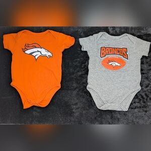 Denver Broncos Baby NFL Bodysuit Onesie Bundle (2-Pack) - 12M